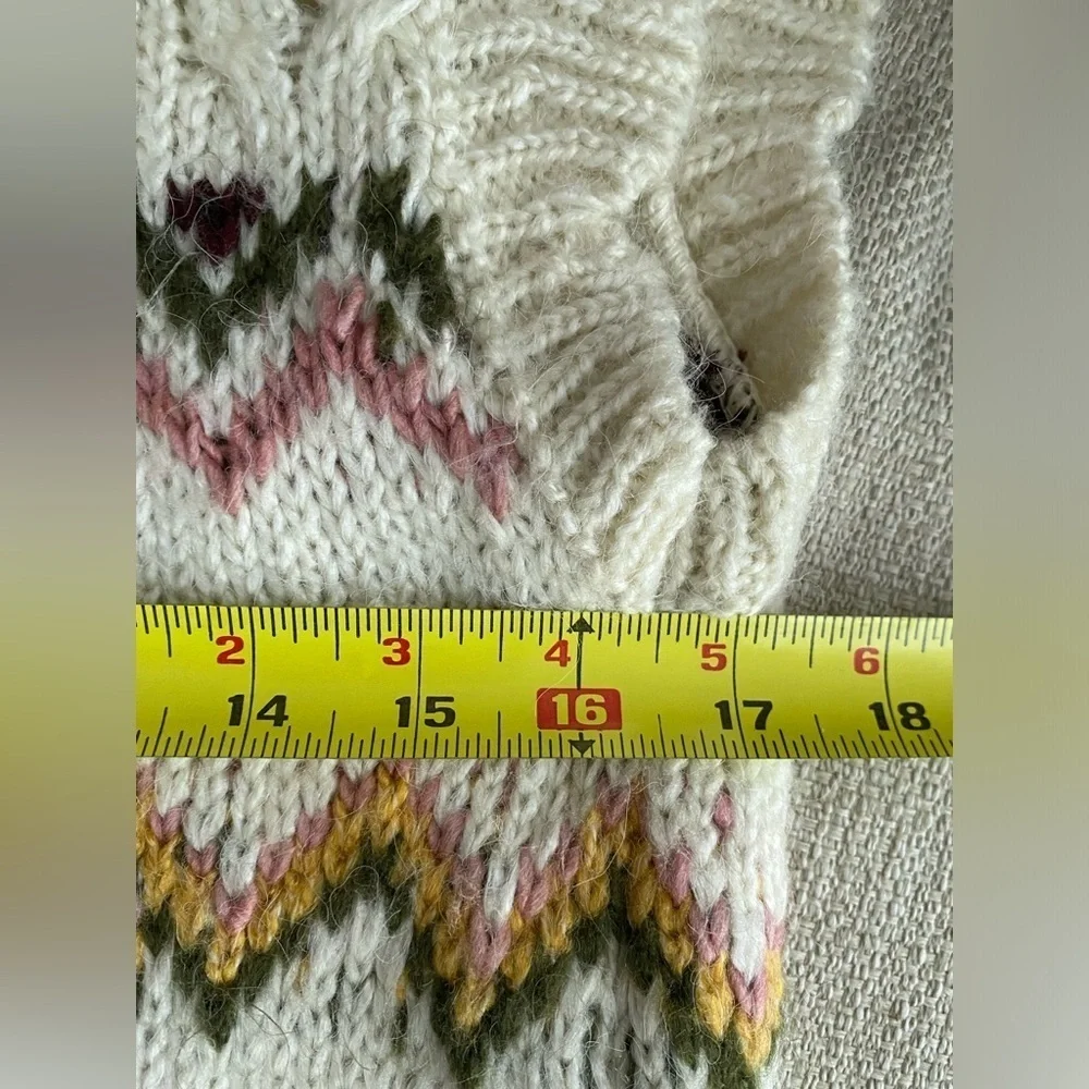 Mango Sweater Women’s Small Wool Knit Floral